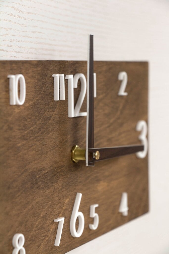 Koka sienas pulkstenis 13 x 30.1 cm cena un informācija | Pulksteņi | 220.lv