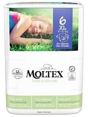 Autiņbiksītes Moltex Pure & Nature 6 XL 16-30kg 21gab cena un informācija | Autiņbiksītes | 220.lv