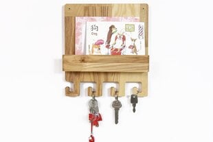 Koka sienas atslēgu turētājs cena un informācija | Veļas grozi un mantu uzglabāšanas kastes | 220.lv