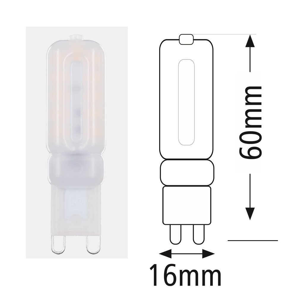 LED spuldzes G.LUX GR-LED-G9-P4.5-4W 3000K MATĒTS - 10 gab. iepakojums cena un informācija | Spuldzes | 220.lv