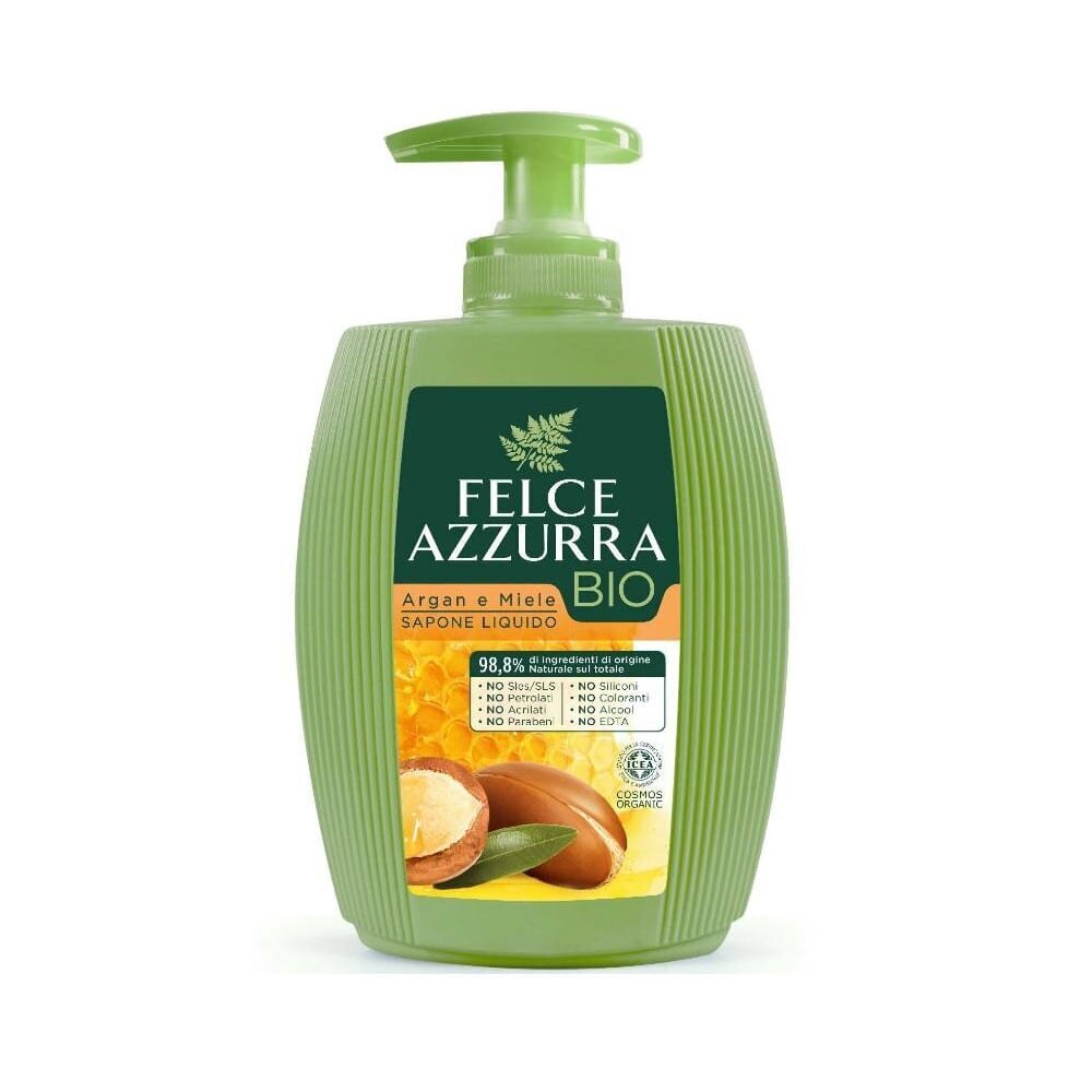 Šķidrās ziepes Felce Azzurra BIO Argan & Honey, 300 ml cena un informācija | Ziepes | 220.lv