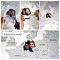 Foto kolāža ar rāmi - 60 fotogrāfijas - Eiropas karte 73x53cm - oriģināla dāvana ceļotājiem cena un informācija | Pasaules kartes | 220.lv