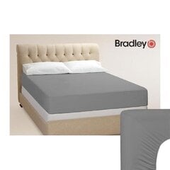 Bradley Трикотажная простыня на резинке, 90 х 200 см, серый цена и информация | Простыни | 220.lv