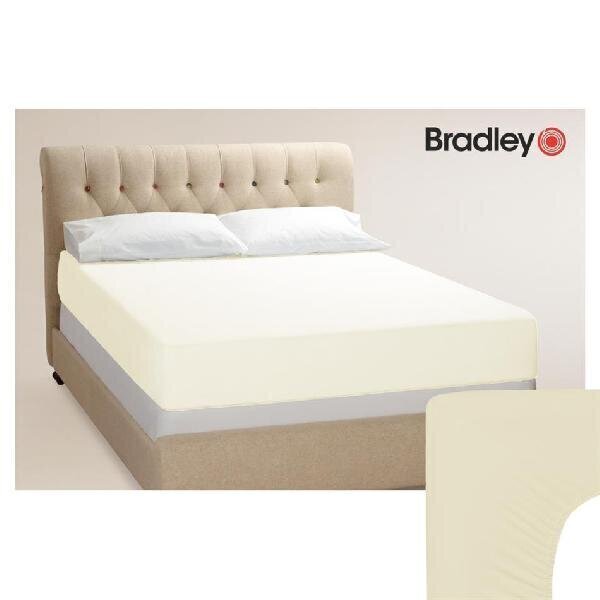 Bradley Trikotāžas palags ar gumiju, 160 x 200 cm, vaniļa цена и информация | Palagi | 220.lv
