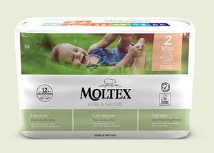 Autiņbiksītes Moltex Pure & Nature 2 Mini 3-6kg 38gab цена и информация | Подгузники | 220.lv