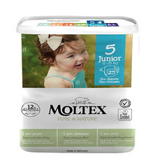 Autiņbiksītes Moltex Pure & Nature 5 Junior 11-25kg 25gab cena un informācija | Autiņbiksītes | 220.lv