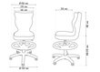 Ergonomisks bērnu krēsls Entelo Petit Black JS06 ar kāju balstu, gaiši zils cena un informācija | Biroja krēsli | 220.lv