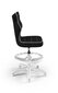 Ergonomisks bērnu krēsls Entelo Petit White VS01 ar kāju balstu, melns цена и информация | Biroja krēsli | 220.lv
