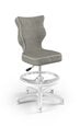 Эргономичное детское кресло Entelo Petit White VS03, серое