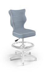 Ergonomisks bērnu krēsls Entelo Petit White JS06 ar kāju balstu, gaiši zils cena un informācija | Biroja krēsli | 220.lv
