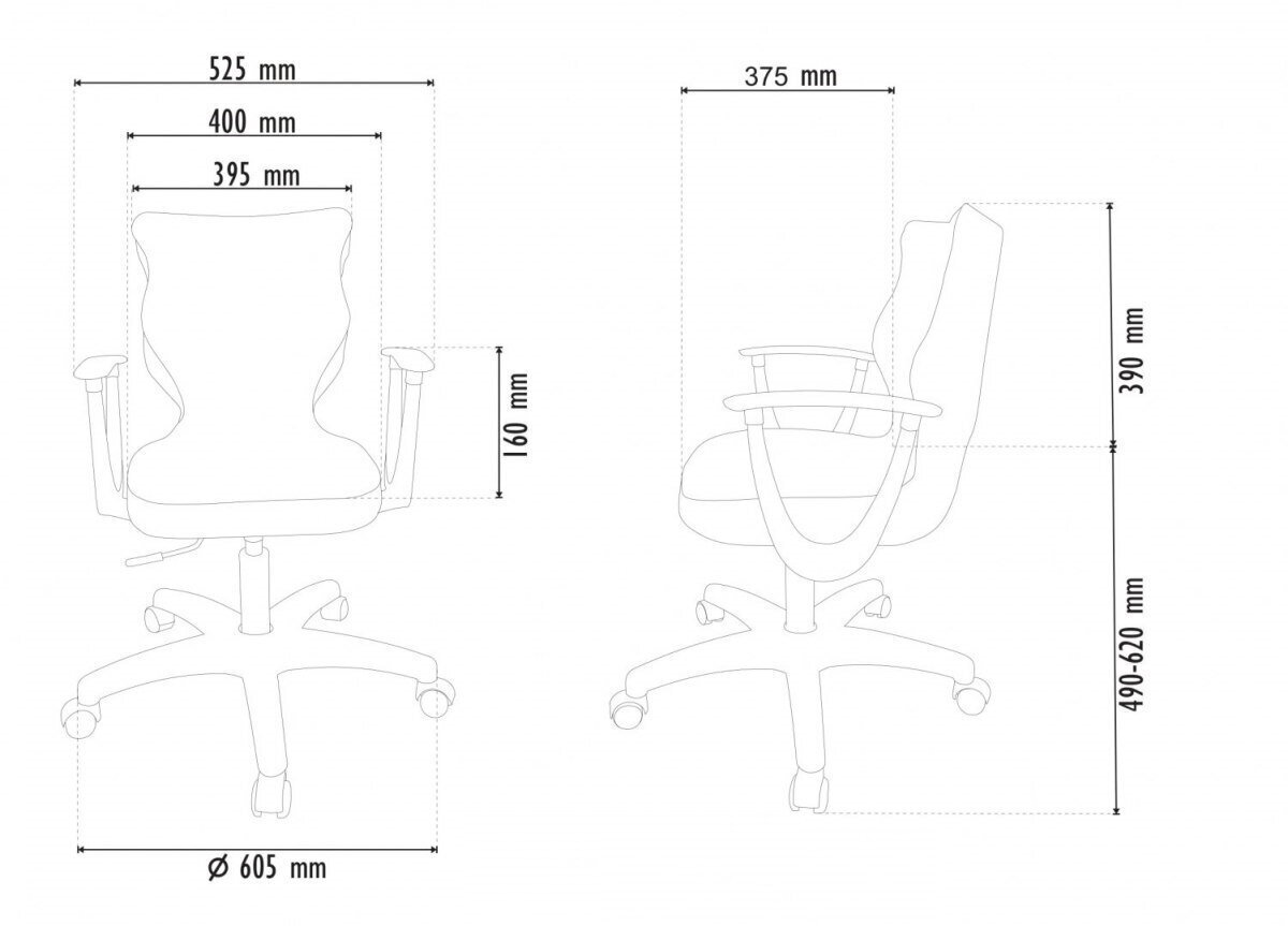 Ergonomisks biroja krēsls Entelo Norm JS33, tumši pelēks/balts cena un informācija | Biroja krēsli | 220.lv