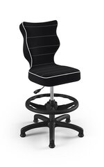 Bērnu krēsls Entelo Petit Black JS01 ar kāju balstu, melns цена и информация | Офисные кресла | 220.lv