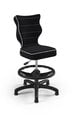 Детское кресло Entelo Petit Black JS01 с опорой для ног, черное