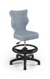 Детское кресло Entelo Petit Black JS06 с опорой для ног, светло-голубое