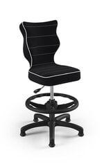 Эргономичное детское кресло Entelo Petit Black JS01 с опорой для ног, черное цена и информация | Офисные кресла | 220.lv