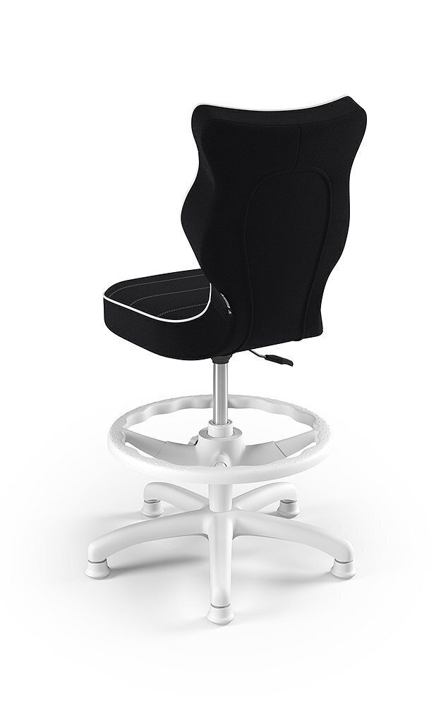 Bērnu krēsls Entelo Petit White JS01 ar kāju balstu, melns cena un informācija | Biroja krēsli | 220.lv