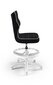 Bērnu krēsls Entelo Petit White JS01 ar kāju balstu, melns cena un informācija | Biroja krēsli | 220.lv