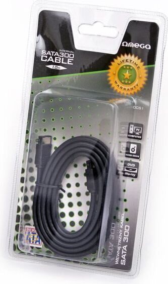 Omega kabelis sata300 iekšējs 1m blisteris cena un informācija | Kabeļi un vadi | 220.lv