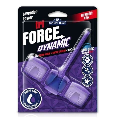 Tualetes bloks (Lavandas aromāts) Force Dynamic, 45 g цена и информация | Tīrīšanas līdzekļi | 220.lv