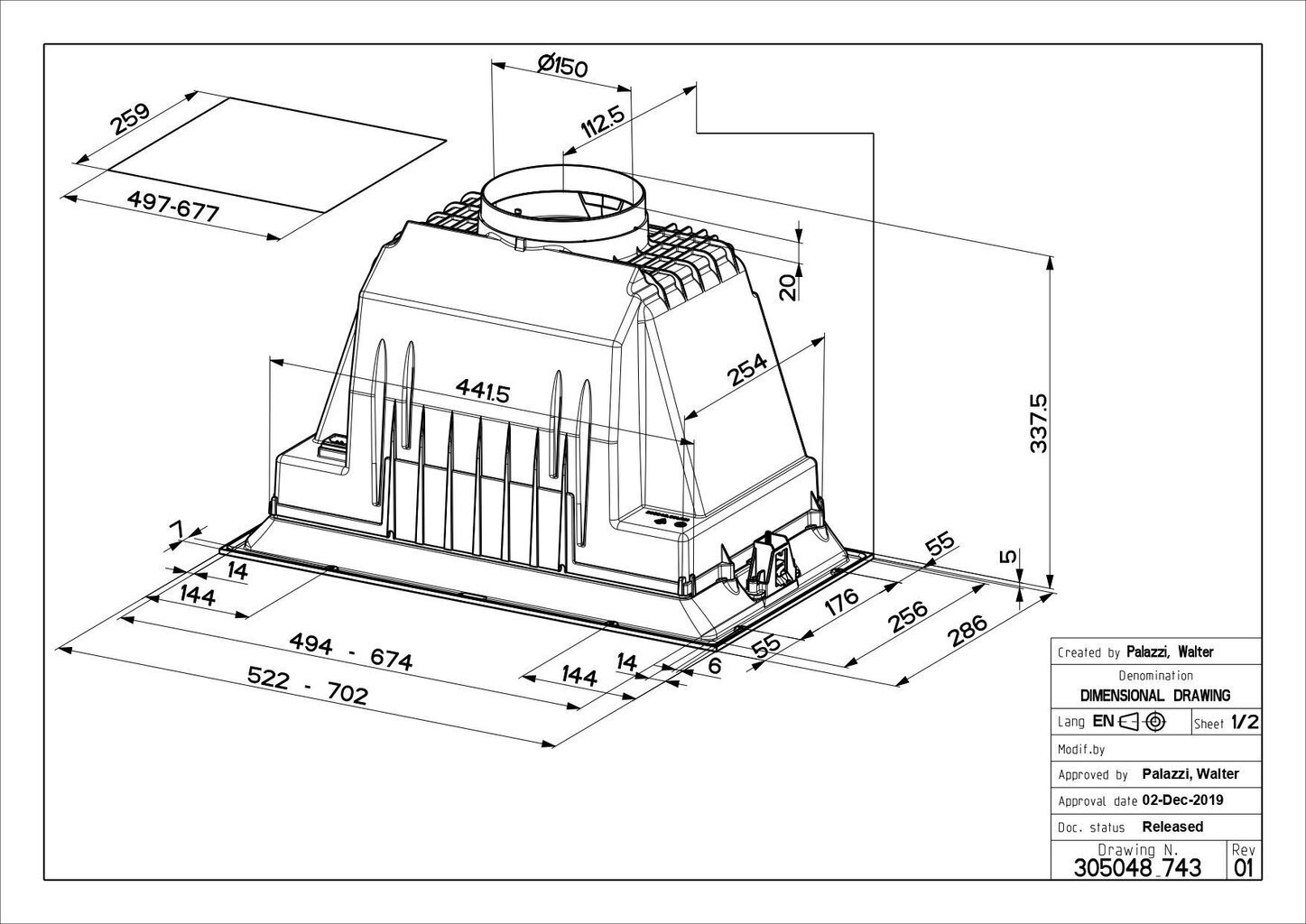 Iebūvējamais tvaika nosūcējs Faber INKA PLUS HCS BK A70, platums 70 cm цена и информация | Vasaras riepas | 220.lv