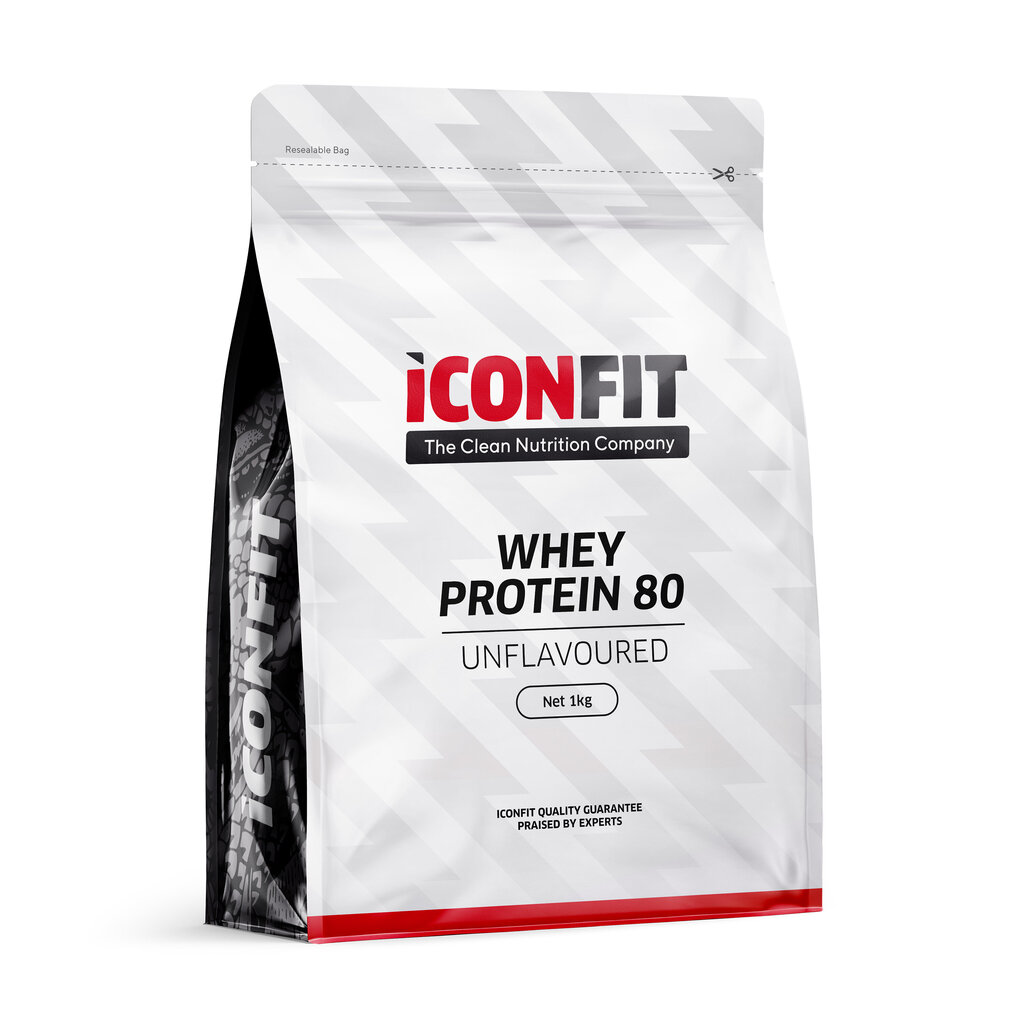 Uztura bagātinātājs Iconfit Whey Protein 80 Proteīns, 1 kg, Bez garšas cena un informācija | Proteīni | 220.lv