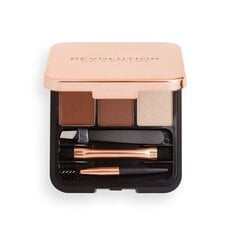 Uzacu kopšanas komplekts Makeup Revolution London Brow Sculpt Kit Medium brown 2,2 g cena un informācija | Uzacu krāsas, zīmuļi | 220.lv