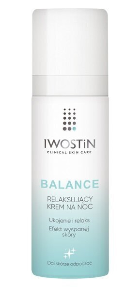 Nakts sejas krēms Iwostin Balance, 50 ml cena un informācija | Sejas krēmi | 220.lv