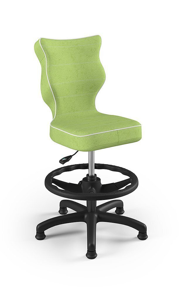 Bērnu krēsls Entelo Petit Black VS05 ar kāju balstu, zaļš cena un informācija | Biroja krēsli | 220.lv