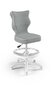 Ergonomisks bērnu krēsls Entelo Petit White JS03 ar kāju balstu, pelēks cena un informācija | Biroja krēsli | 220.lv