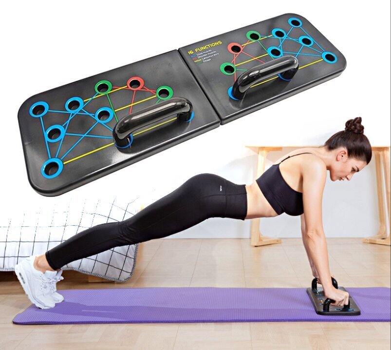 Daudzfunkcionāls fitnesa dēlis "Push-up 16in1". cena un informācija | Citas fitnesa preces | 220.lv