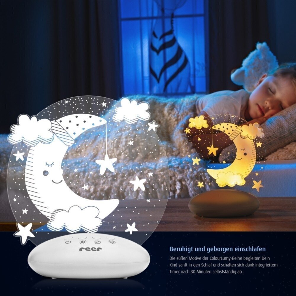 REER ColourLumy LED naktslampiņa, mēness cena un informācija | Lampas bērnu istabai | 220.lv