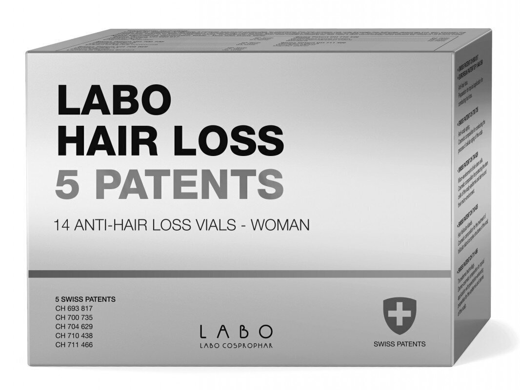 Ampulas matu izkrišanas novēršanai sievietēm Labo Hair Loss 5 Patents, N14 cena un informācija | Matu uzlabošanai | 220.lv