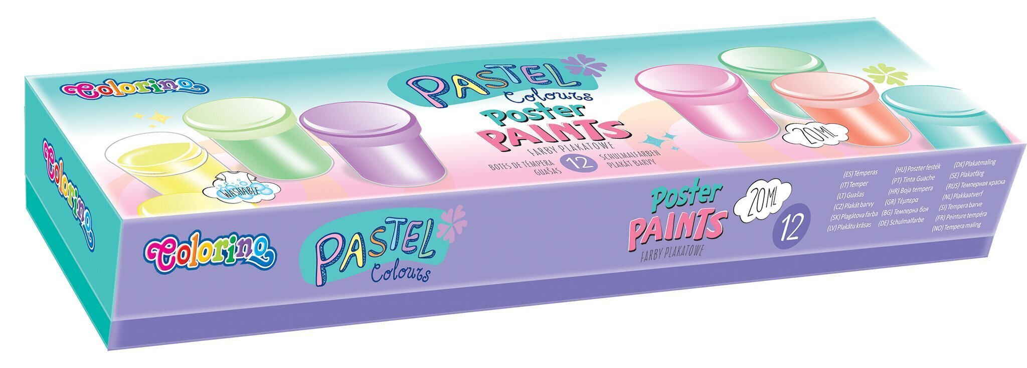 Guaša Colorino Pastel, 12 pasteļkrāsas, 20 ml cena un informācija | Modelēšanas un zīmēšanas piederumi | 220.lv