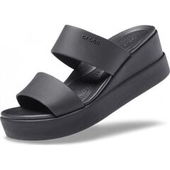 Sieviešu sandales Crocs ™ Brooklyn Mid Wedge, melnas cena un informācija | Sieviešu sandales | 220.lv