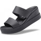 Sieviešu sandales Crocs ™ Brooklyn Mid Wedge, melnas cena un informācija | Sieviešu sandales | 220.lv