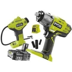 Bezvada uzgriežņu atslēga RYOBI R18IWPI-115G 18V +KOMPRESORS cena un informācija | Skrūvgrieži, urbjmašīnas | 220.lv