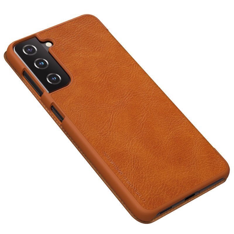 Nillkin Qin original leather maciņš piemērots Samsung Galaxy S21 5G, brown cena un informācija | Telefonu vāciņi, maciņi | 220.lv