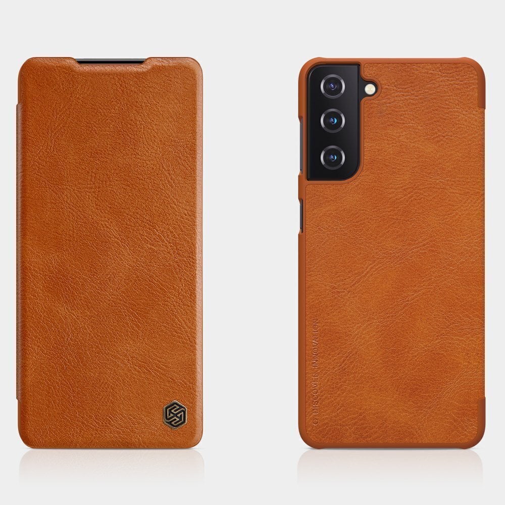 Nillkin Qin original leather maciņš piemērots Samsung Galaxy S21 5G, brown cena un informācija | Telefonu vāciņi, maciņi | 220.lv