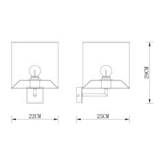 Sienas lampa G.LUX GM-161/1A cena un informācija | Sienas lampas | 220.lv