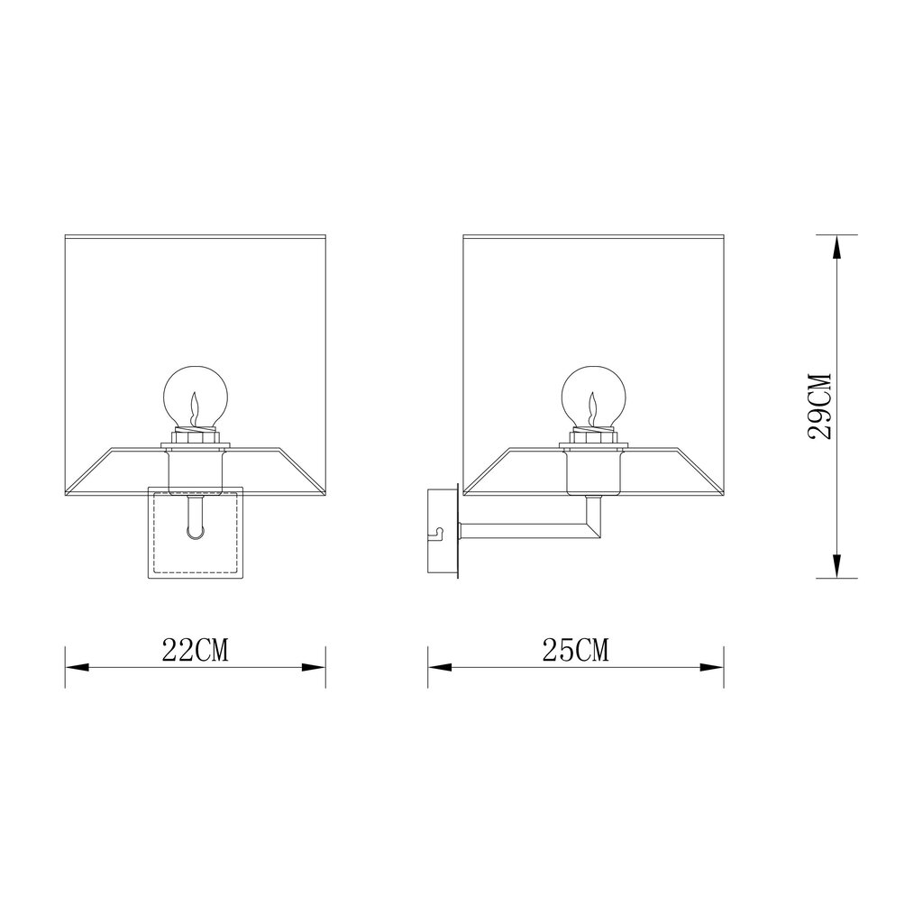 Sienas lampa G.LUX GM-161/1A cena un informācija | Sienas lampas | 220.lv