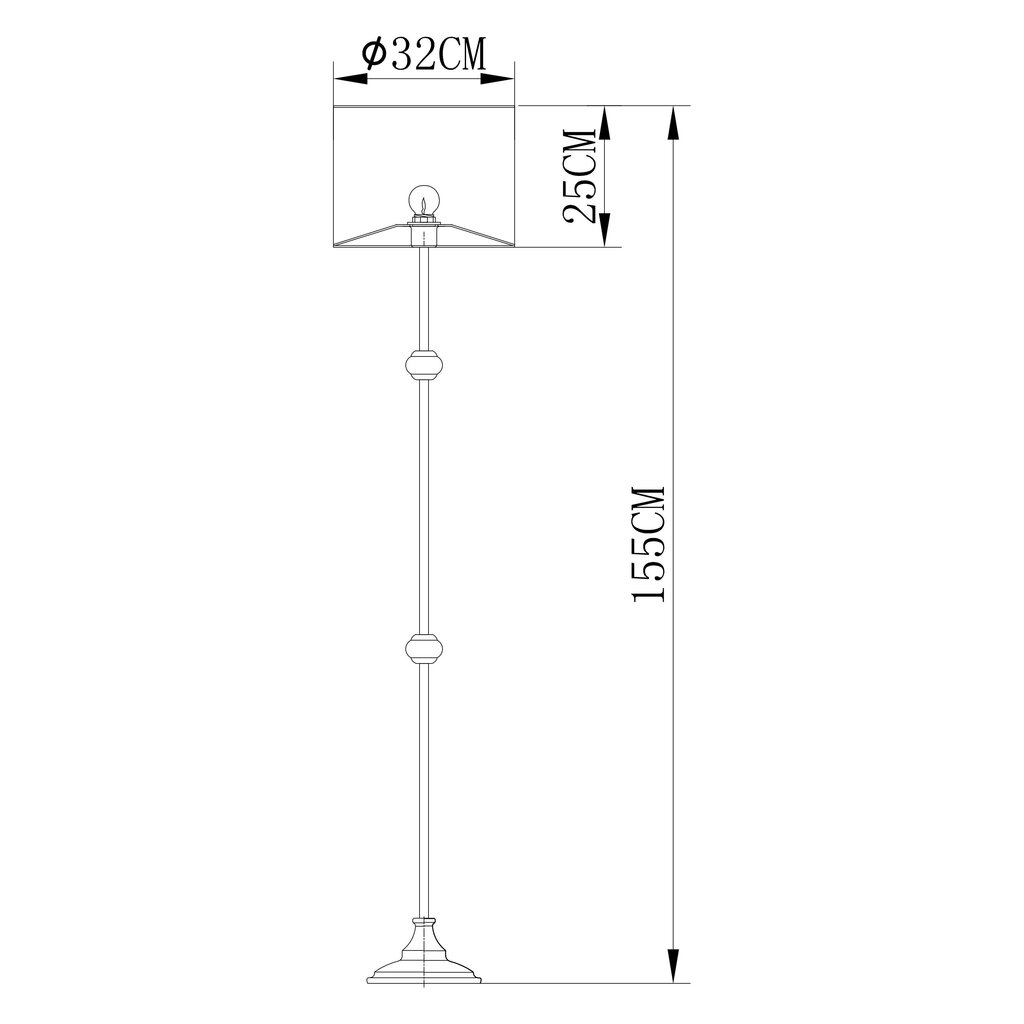 Grīdas lampa G.LUX GM-131/1F cena un informācija | Stāvlampas | 220.lv