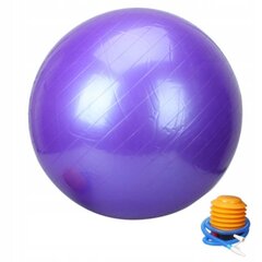 Vingrošanas bumba ar pumpi, 75 cm, violeta cena un informācija | Vingrošanas bumbas | 220.lv