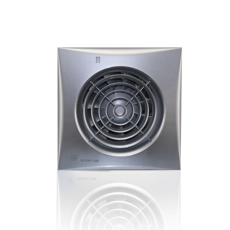 Ventilators SILENT 100 CRZ SILVER cena un informācija | Ventilatori vannas istabai | 220.lv