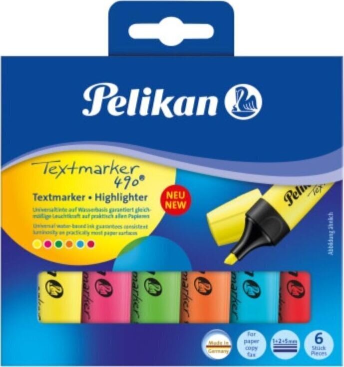 Marķieri Pelikan 490, 6 gab. цена и информация | Rakstāmpiederumi | 220.lv