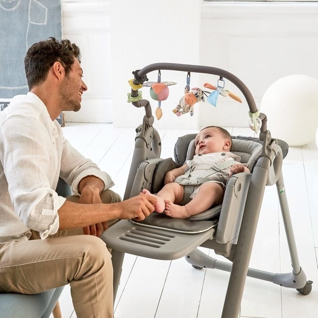 Стульчик для кормления chicco polly magic relax graphite