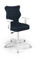 Biroja krēsls Entelo Duo TW24 6, tumši zils/balts