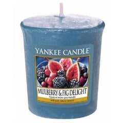 Aromātiska svece Yankee Candle Mulberry & Fig Delight, 49 g cena un informācija | Sveces un svečturi | 220.lv