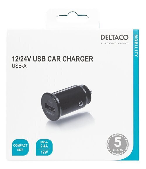 Deltaco USB-CAR123 цена и информация | Lādētāji un adapteri | 220.lv