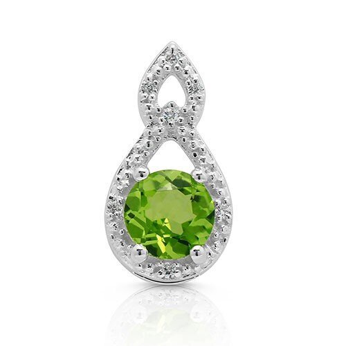 Sudraba (925) kulons ar peridotu, kods ah6261-13 цена и информация | Kaklarotas | 220.lv