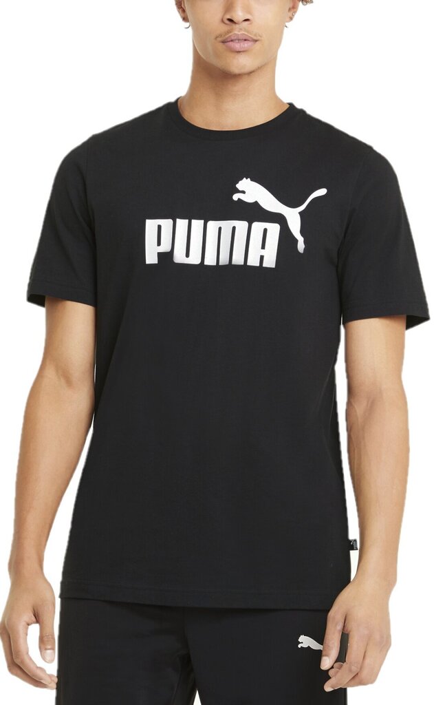 Puma T-Krekls Ess Logo Tee Black цена и информация | Vīriešu T-krekli | 220.lv